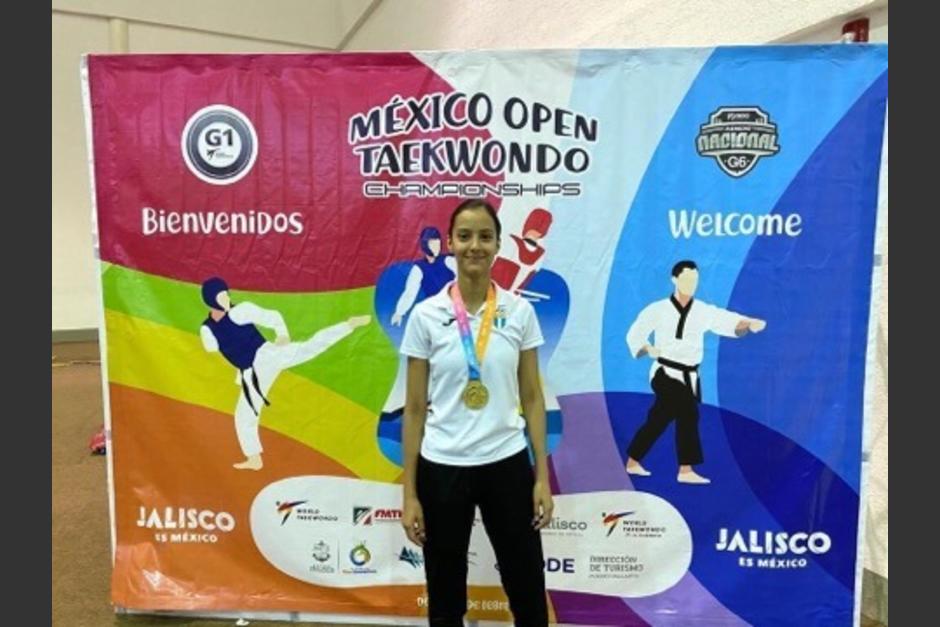 La taekwondista guatemalteca, Yuliena Pedrosa, brilla para Guatemala en el Abierto de México 2020. (Foto: FedeTaekwondo)