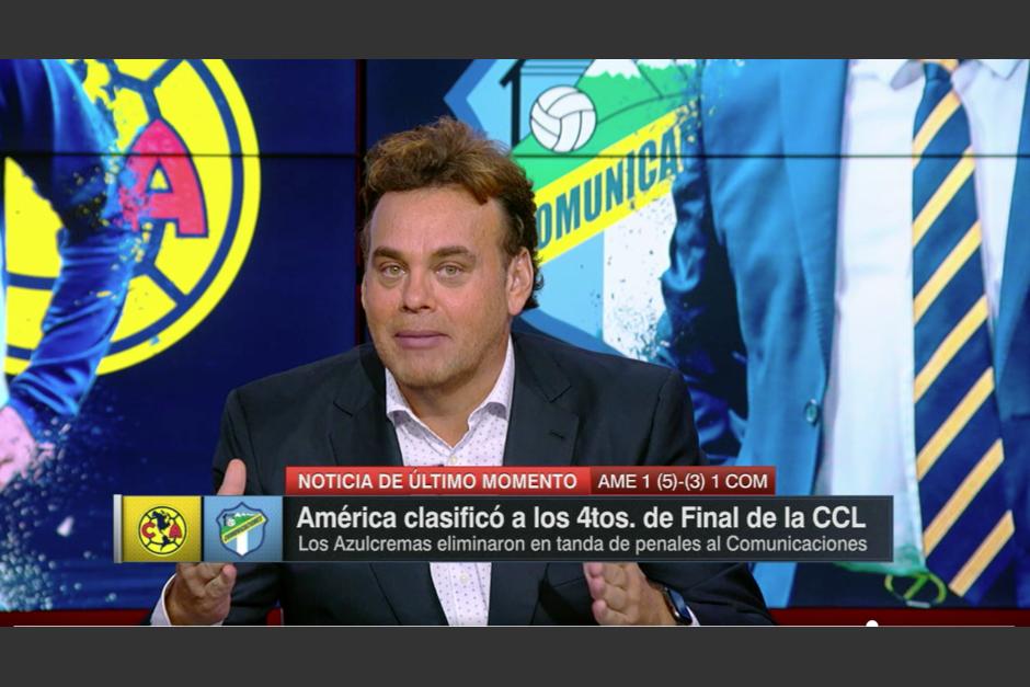 El analista mexicano envió un mensaje a los jugadores de Comunicaciones, a quienes felicitó por poner al América en aprietos. (Captura Video)