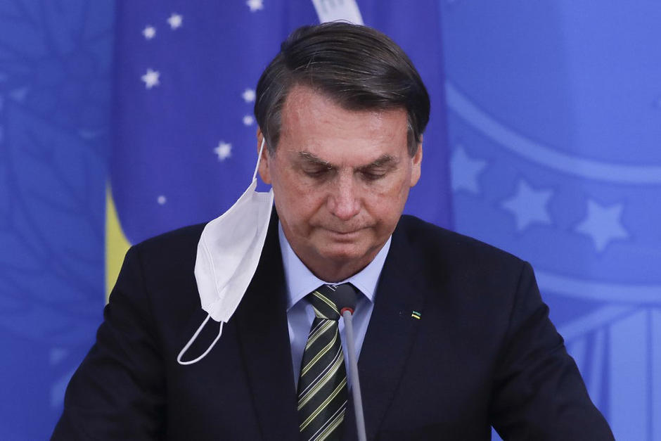 Jair Bolsonaro, presidente de Brasil, se sometió al test de Covid-19 tras presentar síntomas. (Foto: AFP)&nbsp;