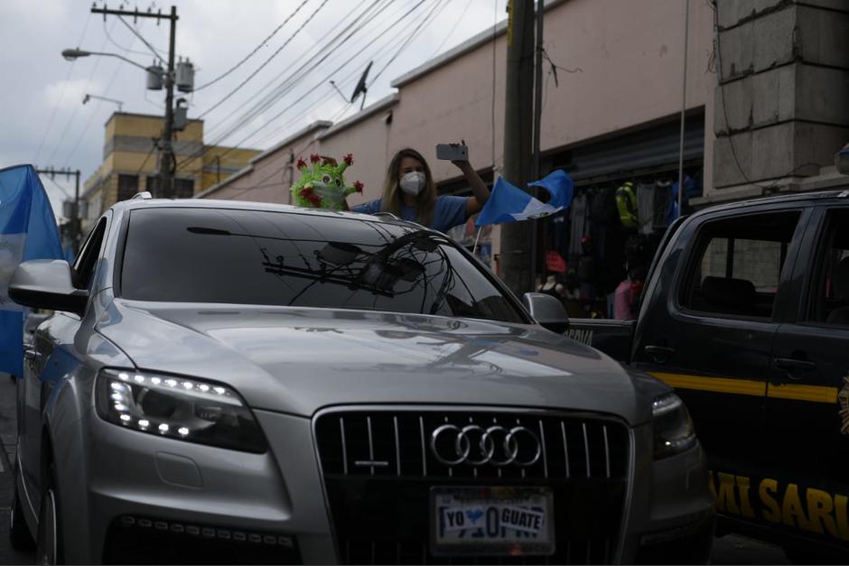 La Policía Nacional Civil (PNC) mantendrá vigilancia sobre los carros en la caravana. (Foto: Wilder López/Soy502)&nbsp;