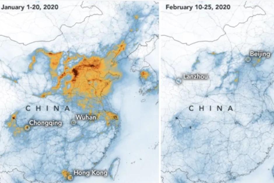 Satélites de monitoreo de contaminación revelan un porcentaje de disminución de la contaminación en China. (Foto: López Dóriga Digital)&nbsp;