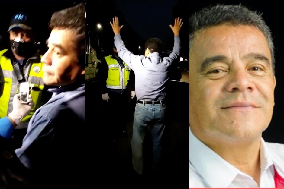 El diputado Edgar Batres Vides se conducía en horario de toque de queda ebrio. (Fotos: Video y archivo)&nbsp;