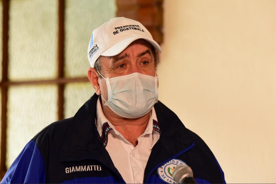 El presidente Alejandro Giammattei anunció nuevos casos. (Foto: SCSP)