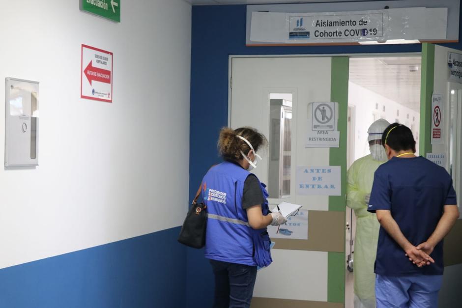 La PDH realizó una visita de supervisión al Hospital Nacional Especializado de Villa Nueva. (Foto: PDH)