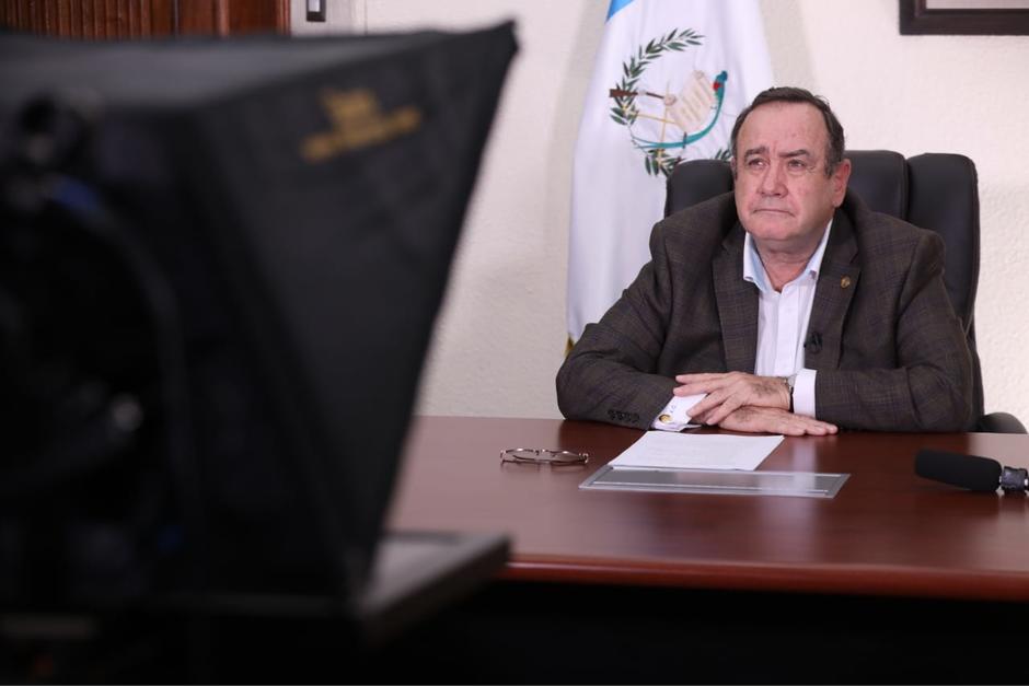 El presidente Alejandro Giammattei participó en una conferencia virtual con AmCham. (Foto: Secretaría de Comunicación de la Presidencia)