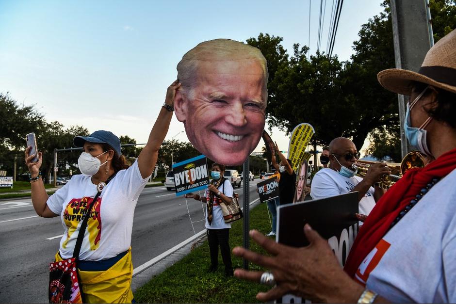 Esta noche los estadounidenses conocerán si Trump repite periódo o gana Biden. (Foto AFP)&nbsp;