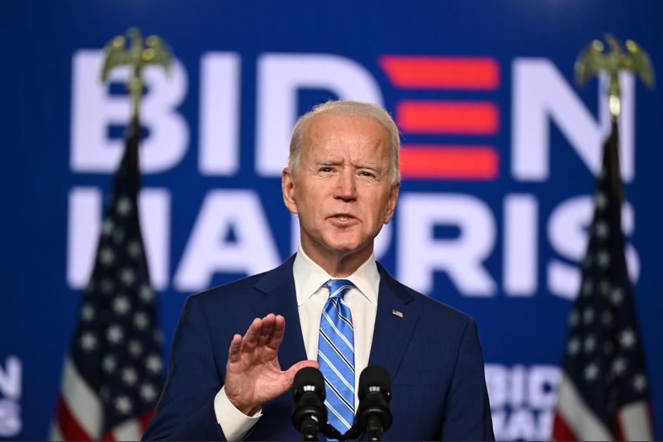 Joe Biden, el candidato demócrata, dio una conferencia de prensa en la que señala que al concluir los votos será el ganador de las elecciones. (Foto: AFP)