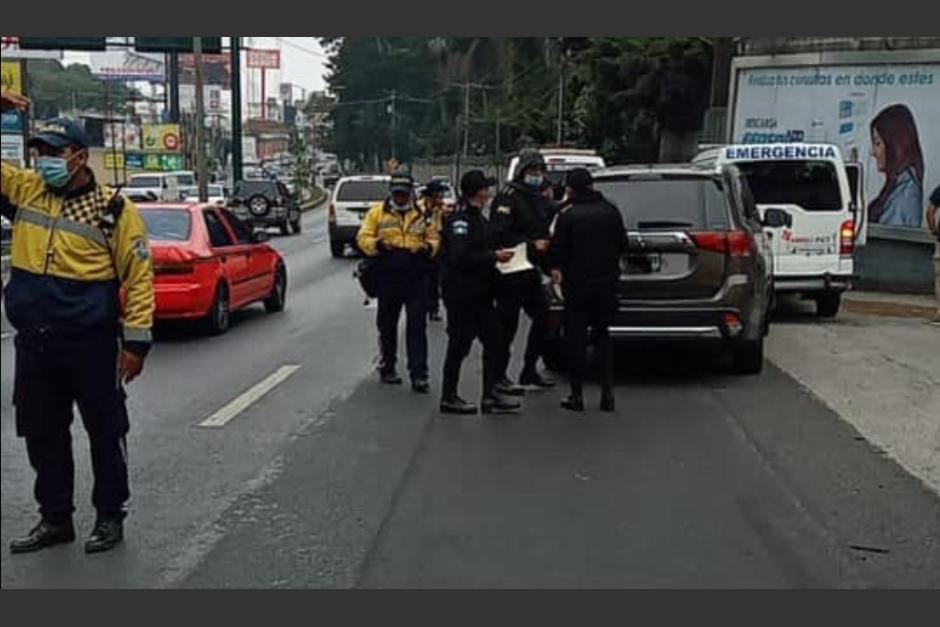 La Policía Municipal de Tránsito de Santa Catarina Pinula confirmó el hecho. (Foto: PMT/SCP)&nbsp;