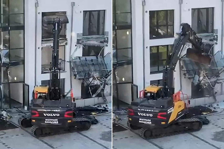 Un contratista provocó daños y destruyó parte de un edificio que construyó debido a una millonaria deuda con el desarrollador. (Foto: Twitter/Rebecca Rambar)