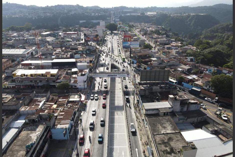 La obra tendrÃ¡ dos carriles de salida directos hacia el AtlÃ¡ntico. (Foto: Muni Guate)