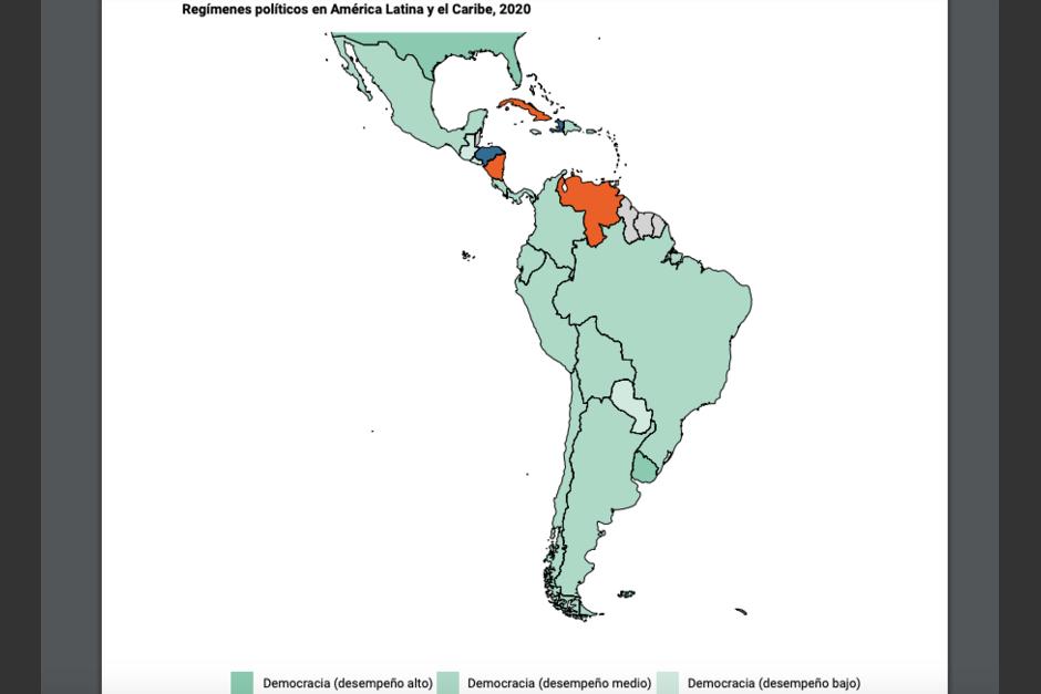 Según el estudio, hay bajo desempeño en democracia en Guatemala. (Gráfica: IDEA)