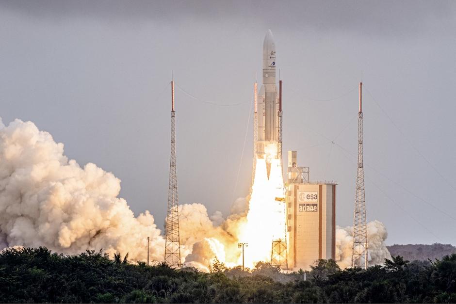 James Webb despegó sobre un cohete Ariane 5 desde el puerto espacial de Europa en la Guyana Francesa. (Foto: AFP) 