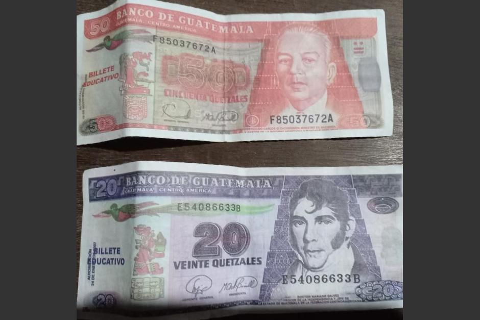 Los billetes falsos tienen un sello para identificar que no son auténticos. (Foto: PNC)