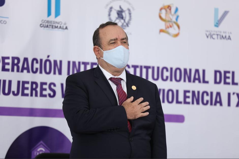 El presidente Alejandro Giammattei participó en la inauguración del centro para atención a mujeres víctimas de violencia intrafamiliar. (Foto: Presidencia)&nbsp;