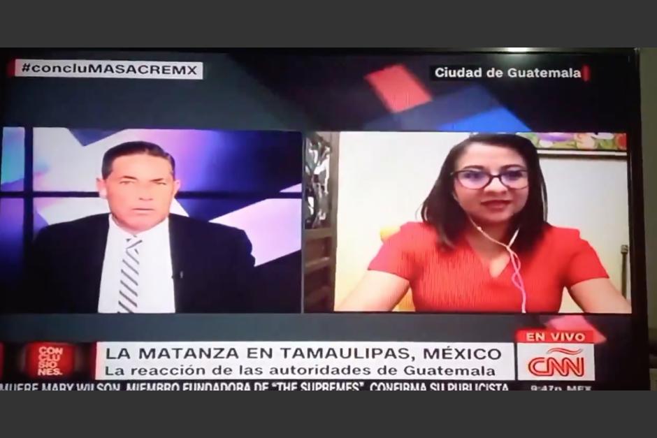 La entrevista se centró en la masacre en Tamaulipas donde se ha identificado a 14 guatemaltecos entre las víctimas. (Foto: captura video)&nbsp;