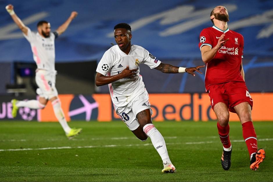 Vinícius, en uno de los juegos del Real Madrid frente al Liverpool. (Foto: archivo / AFP)&nbsp;