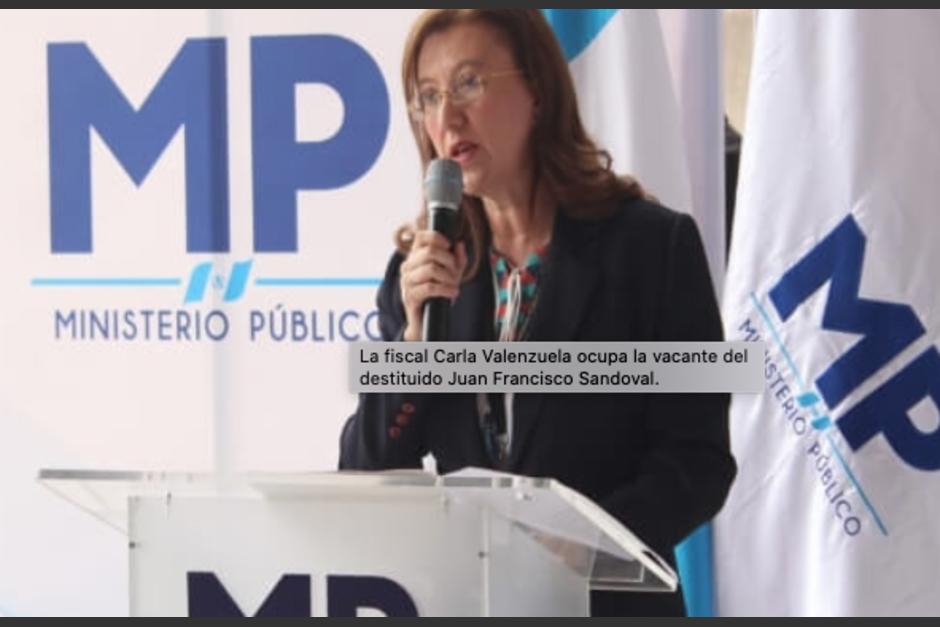 Carla Isidra Valenzuela Elías es excompañera de labores de la Fiscal General. (Foto: MP)