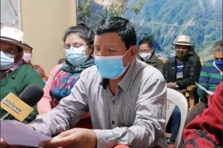 Las Comunidades Ancestrales de Guatemala en conferencia de prensa. (Foto: captura de pantalla)