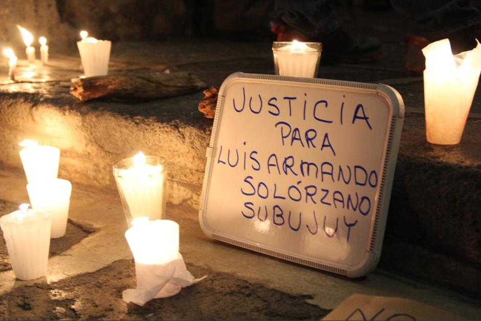 En Antigua Guatemala hay clamor por justicia para Luis Armando Solórzano. (Foto: Fredy Hernández)&nbsp;