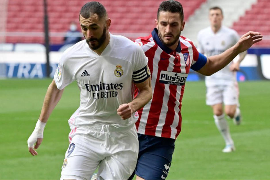 El Real Madrid y el Atlético de Madrid empataron a un gol en el derbi madrileño. (Foto: AFP)