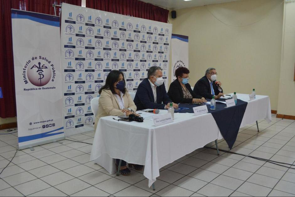 Autoridades del Ministerio de Salud ofrecieron conferencia de prensa por el incremento de casos de Covid-19. (Foto: MSPAS)