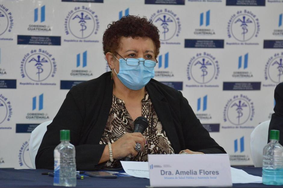 La ministra de Salud, Amelia Flores, ofreció una conferencia de prensa para hablar sobre la situación del Covid-19 en Guatemala. (Foto: MSPAS)