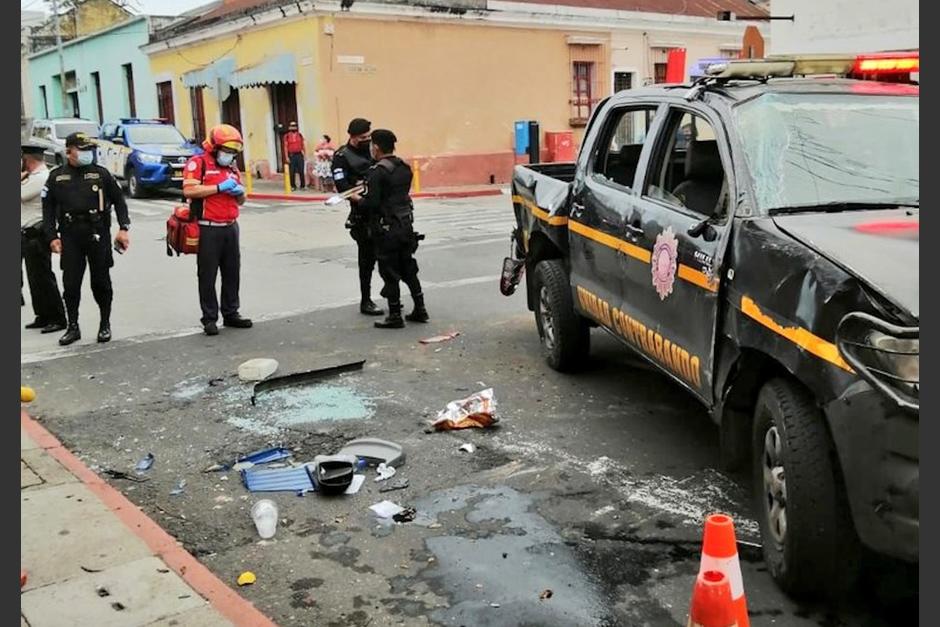 Patrulla De La Pnc Involucrada En Triple Accidente En La Zona 1