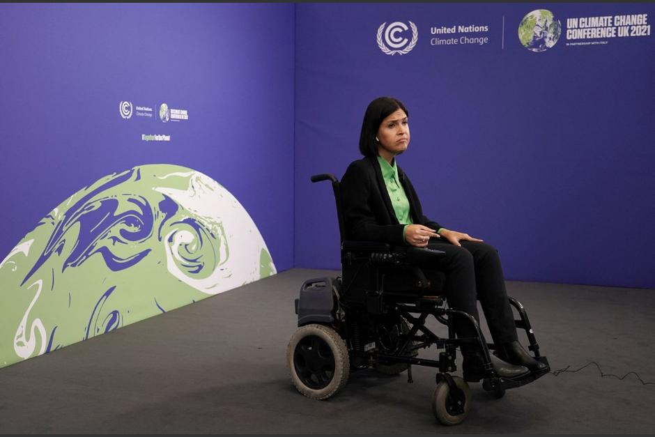 La ministra israelí no pudo ingresar al primero día de la Cumbre del Cambio Climático COP26 por no haber acceso para personas en sillas de ruedas. (Foto: AFP)&nbsp;