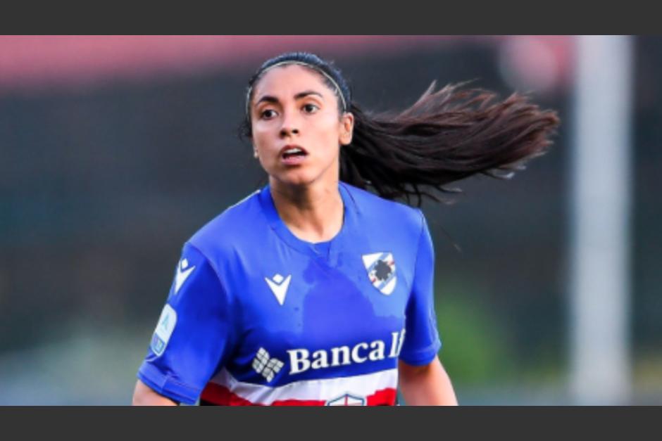 Ana Lucía Martínez destaca como legionaria guatemalteca en el Sampdoria de Italia. (Foto: Twitter Ana Lucía)
