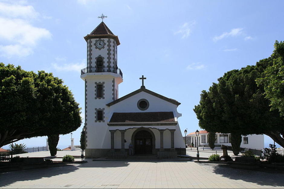 Esta era la iglesia de Todoque, un barrio de La Palma, en las Islas Canarias, donde se encuentra en erupción el volcán Cumbre Vieja. (Foto: Frank Vincentz)