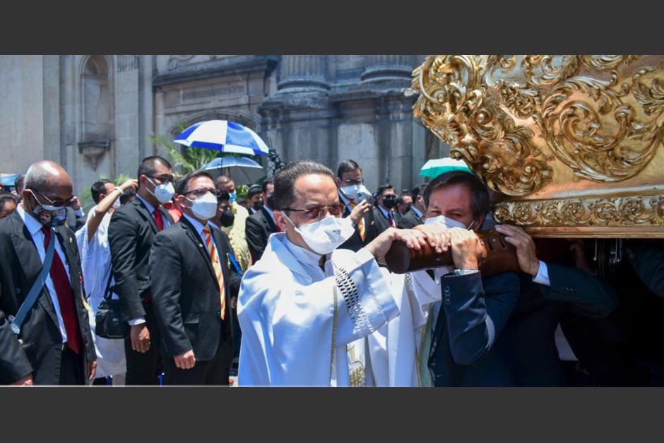 El padre Orlando Aguilar participó de todas las actividades de la Semana Santa. (Foto: La Merced)&nbsp;