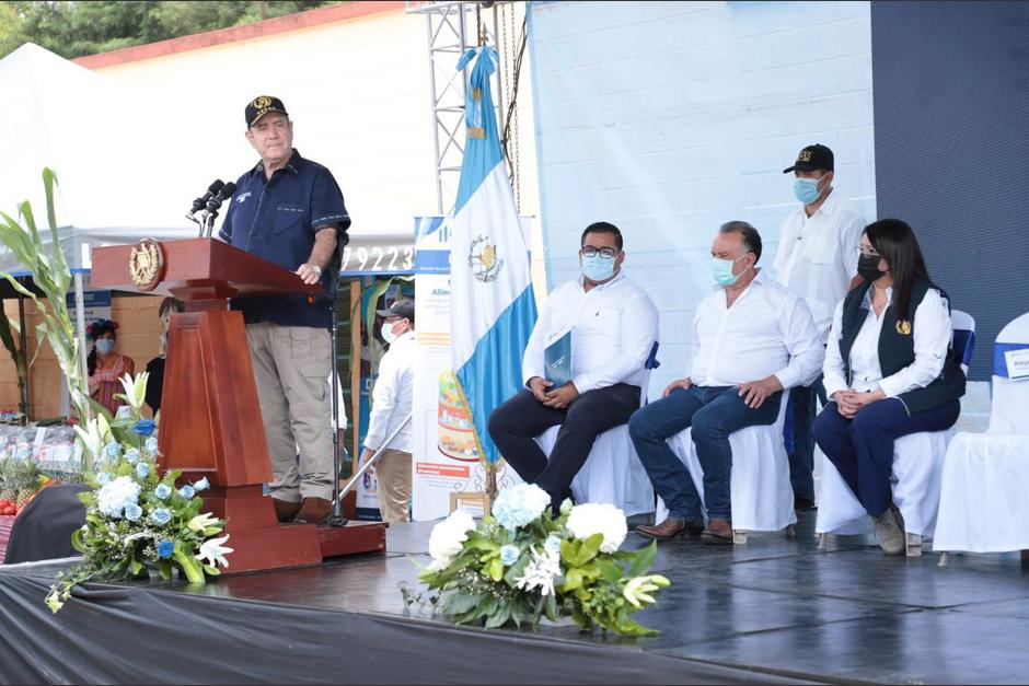El presidente Alejandro Giammattei durante una actividad en Jalapa. (Foto: Gobierno de Guatemala)&nbsp;