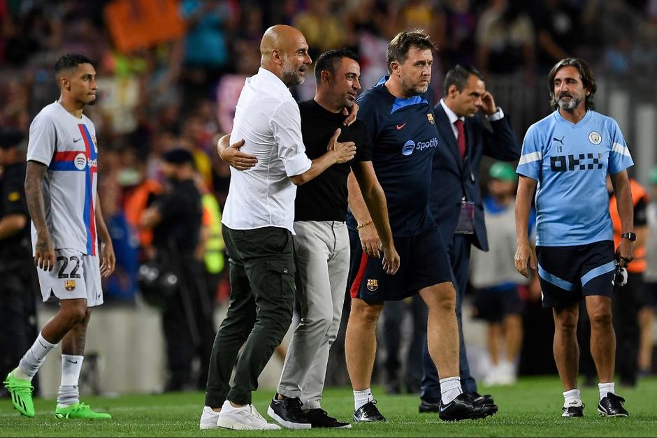 El FC Barcelona y el Manchester City empataron 3-3 este miércoles en un partido amistoso organizado para recaudar fondos contra la enfermedad ELA. (Foto: AFP)&nbsp;