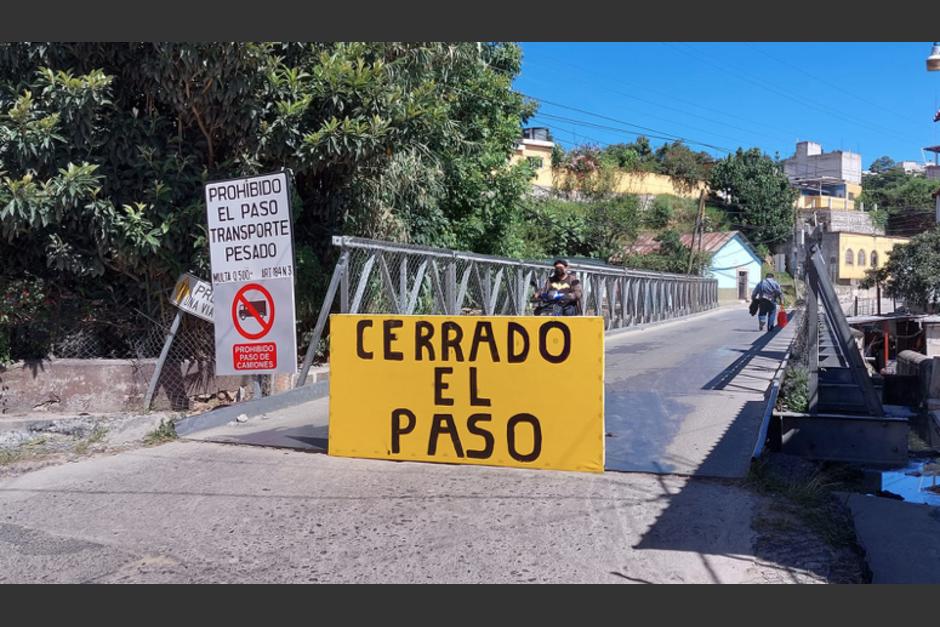 El paso vehicular ha sido cerrado por orden de las autoridades. (Foto: Municipalidad de Huehuetenango)