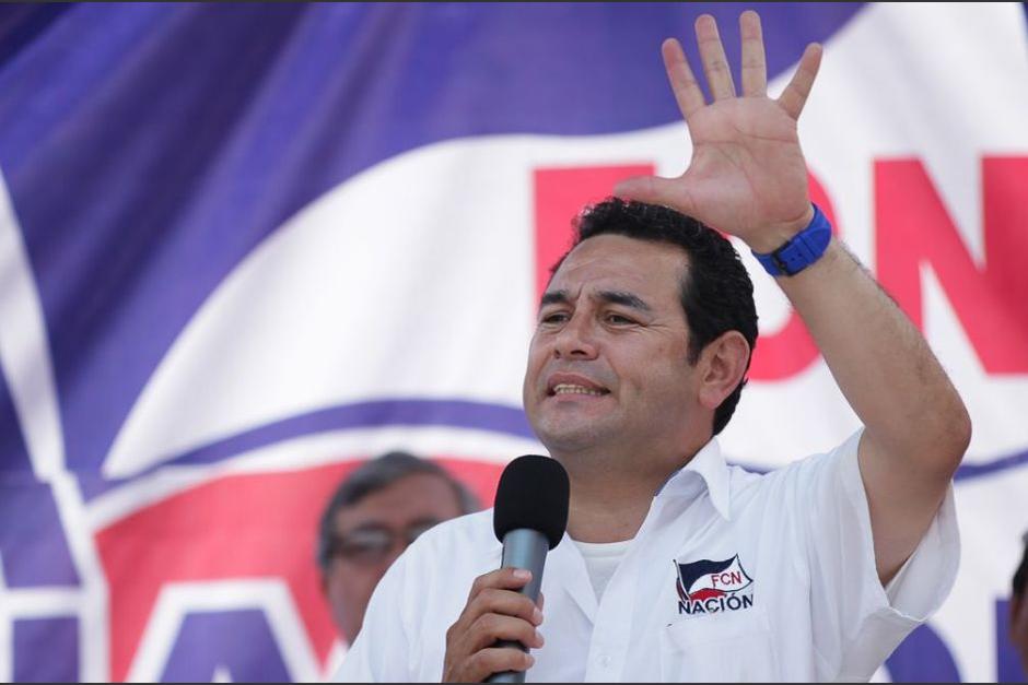 El expresidente Jimmy Morales durante la campaña electoral del 2015 que lo llevó a la silla presidencial. (Foto: Archivo/Soy502)