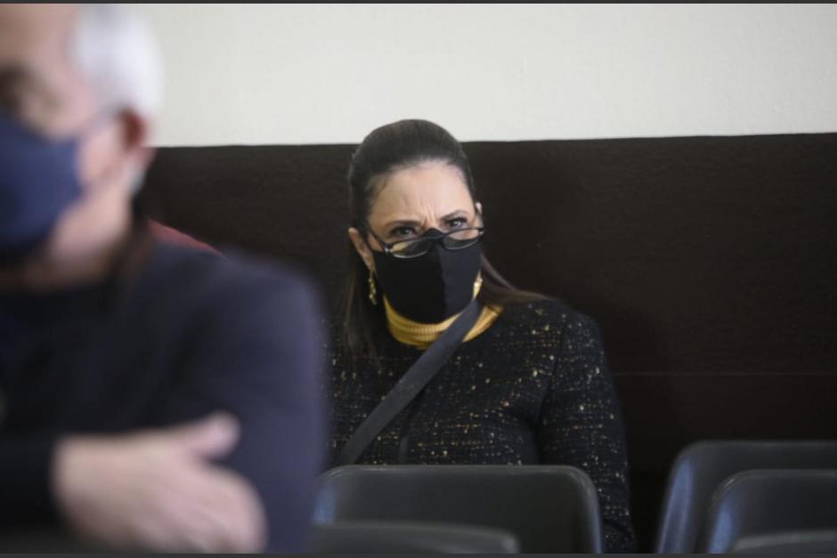 Roxana Baldetti en la audiencia de reparación digna por el Caso La Línea. (Foto: Wilder López/Soy502)