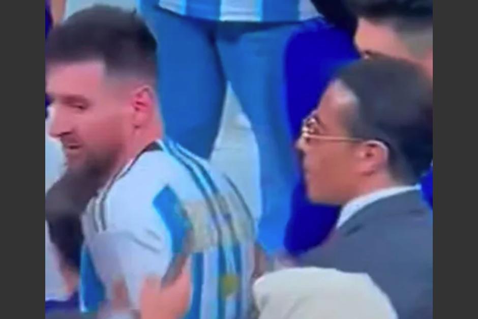 El enojo de Messi con popular chef Salt Bae en los festejos. (Foto: Captura de pantalla)