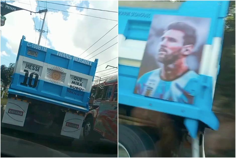 El camión sorprendió a los conductores que se movilizaban en San Miguel Petapa. (Captura Video)