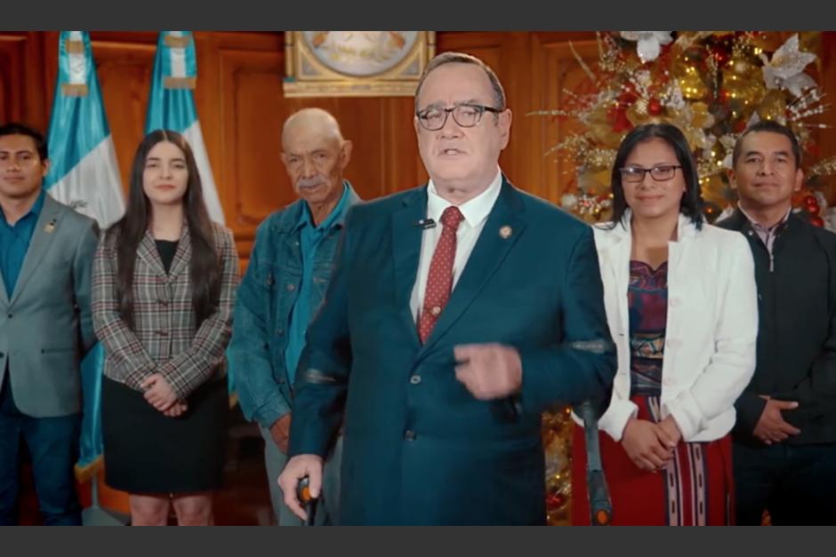 El presidente Alejandro Giammattei envió un saludo navideño. (Foto: Gobierno de Guatemala)