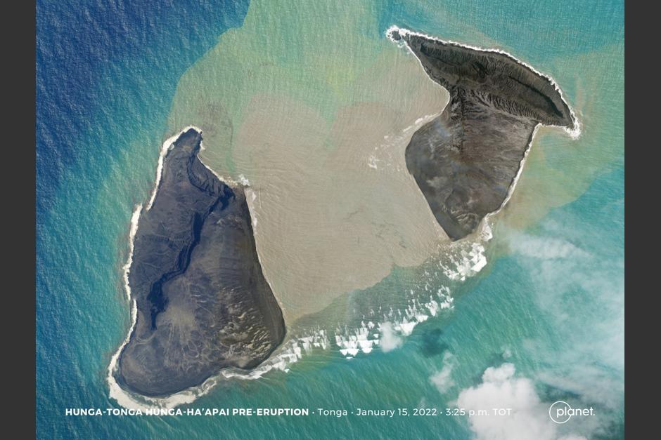 El volcán ya no se encuentra en la visión del mapa que provocó la separación de la isla. (Foto: AFP)