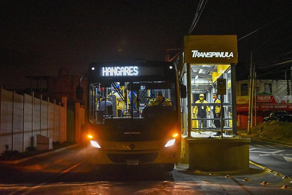 Ls unidades del Transpinula iniciaron operaciones desde las primeras horas de la mañana de este 29 de enero. (Foto: Municipalidad de Santa Catarina Pinula)