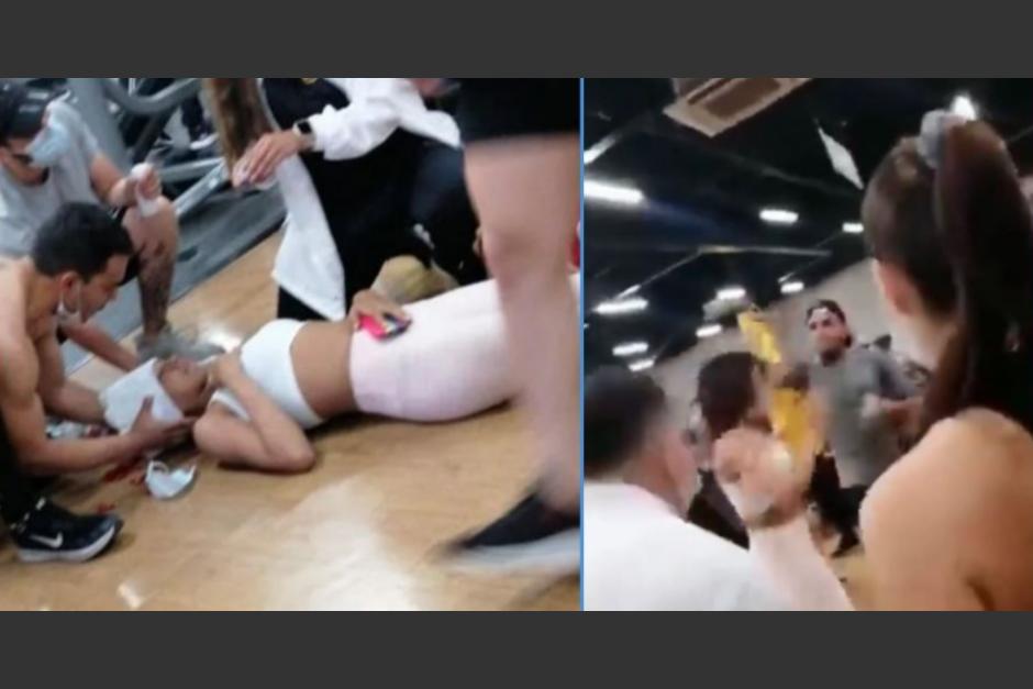 Mujer fue golpeada por un hombre en un gimnasio de Colombia tras negarse a compartir el mismo aparato de ejercicio. (Foto: captura de pantalla)