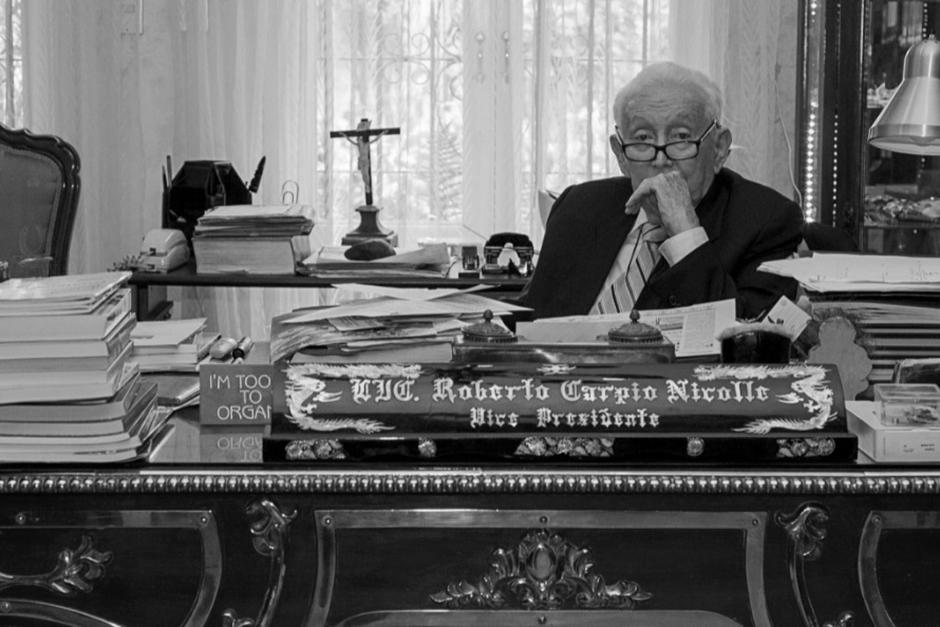 Este jueves 24 de febrero se confirmó la muerte del exvicepresidente Roberto Carpio Nicolle. (Foto: Roberto Carpio Nicolle)