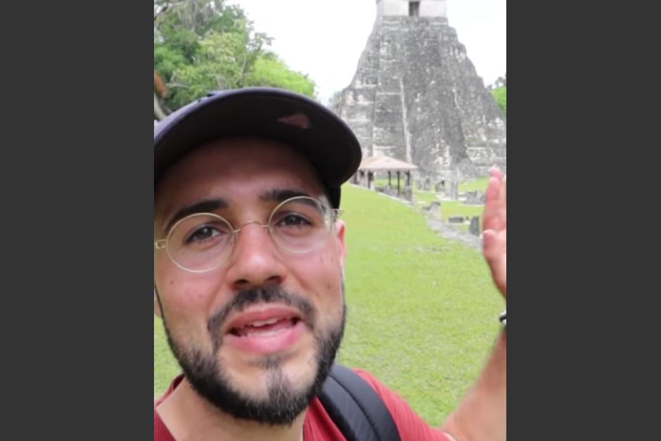 El tiktoker español "Paulino G" visitó el Parque Nacional Tikal. (Foto: captura de pantalla/Tik tok)