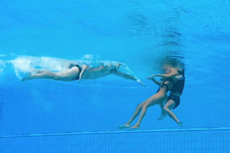 Salió a luz el primer video tras desmayo de la nadadora. (Foto: AFP)&nbsp;
