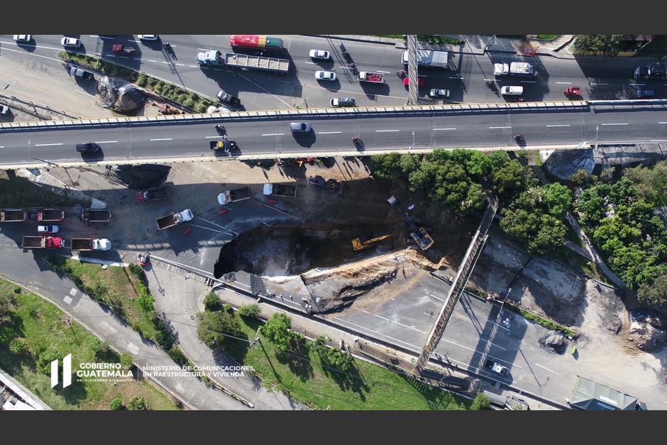 Los trabajos en agujero de Villa Nueva continúan este sábado 25 de junio. (Foto: CIV)