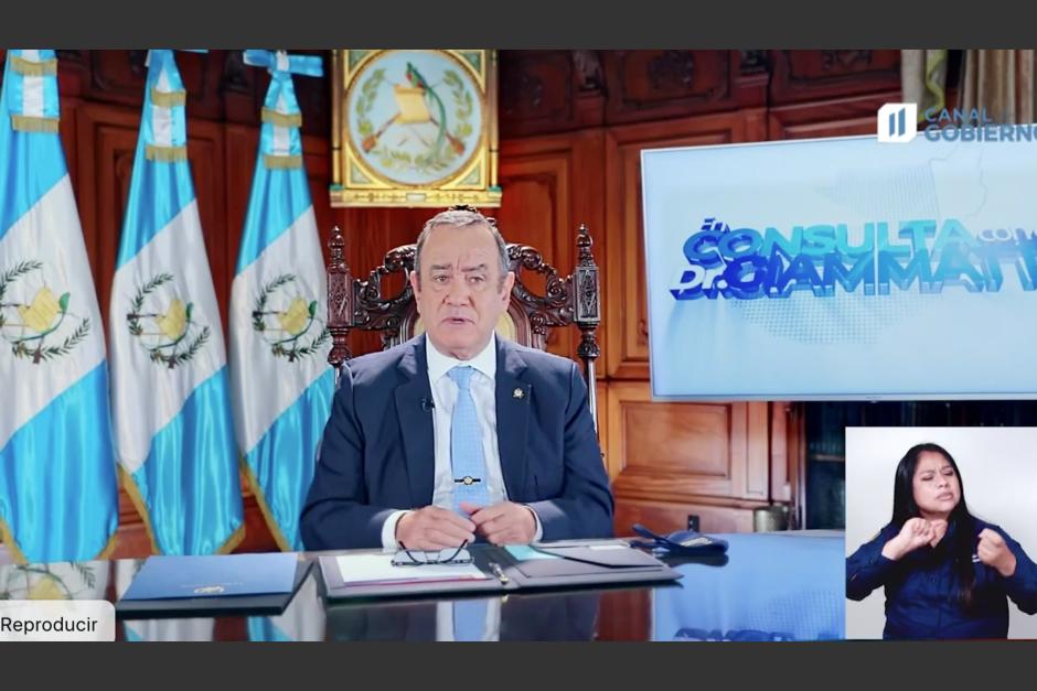 El presidente de la República, Alejandro Giammattei anunció que Guatemala será declarada Capital Iberoamericana Provida. (Foto: captura de video)