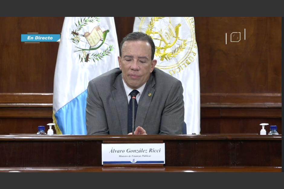El Ministro de Finanzas Públicas, Álvaro González Ricci informó sobre un préstamo de US$500 millones que servirá para pagar deuda cara y quedarse con deuda barata. (Foto: captura de video)