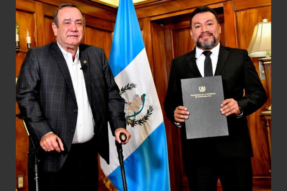 El nuevo Procurador General de la Nación Wuelmer Ubener Gómez fungió como asesor del Centro de Gobierno. (Foto: Gobierno de Guatemala)