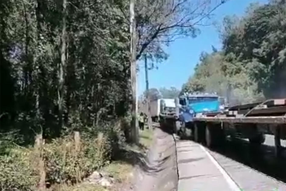 Un accidente de tránsito se registró en la Cuesta de Villalobos. (Foto: Municipalidad de Villa Nueva)